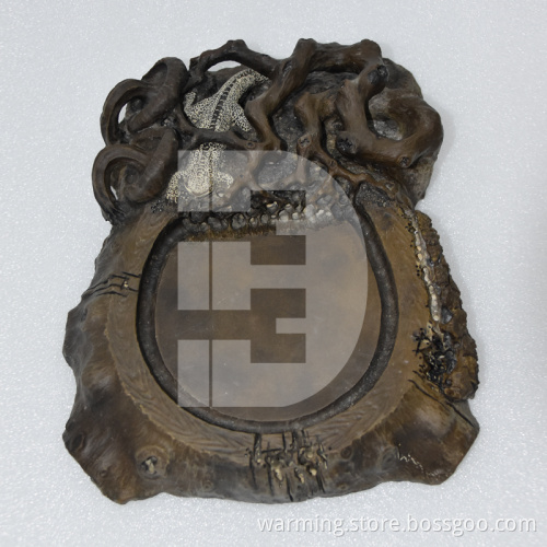 Gecko tree root stone carving inkstone